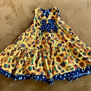 Handmade children’s sunflower dress